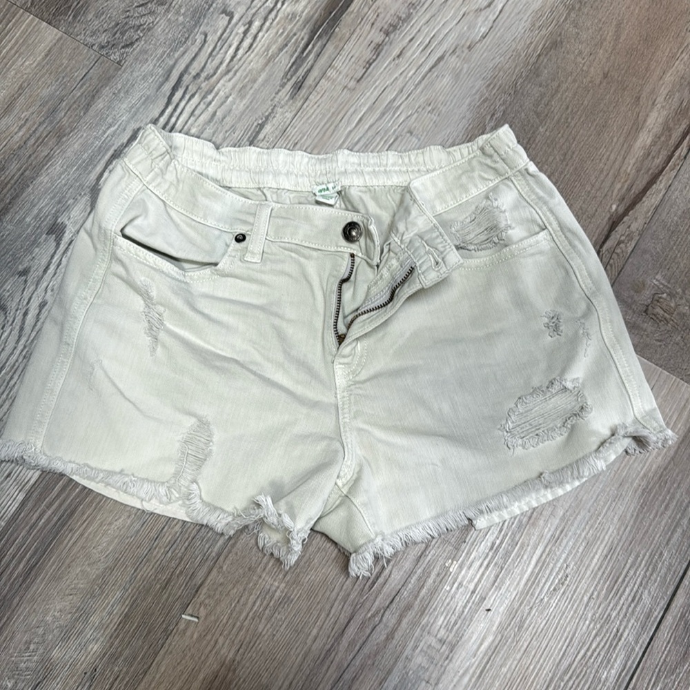 {AE} hi rise white shortie